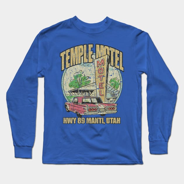 Temple Motel Manti, Utah 1959 Long Sleeve T-Shirt by JCD666